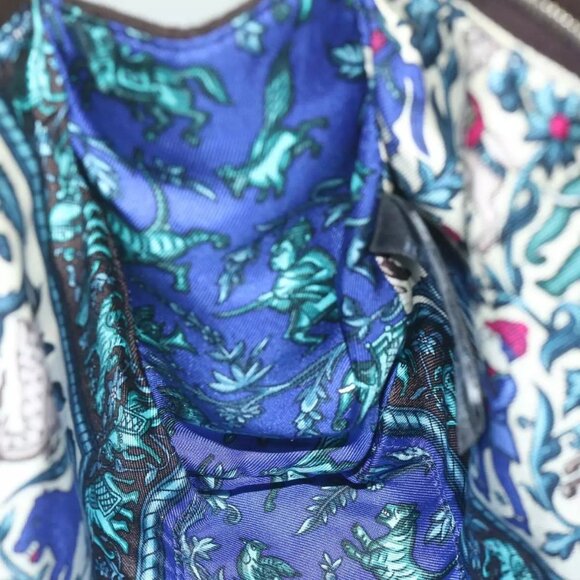 HERMES Pouch Wool Brown Auth - Picture 3 of 15